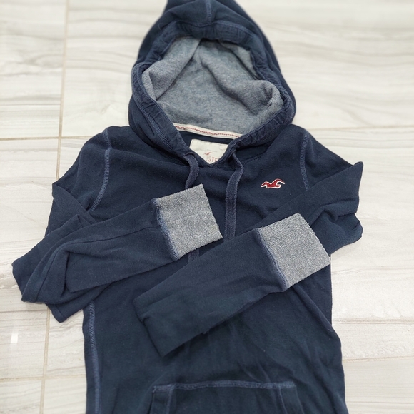 Hollister Navy Sweatshirt Hoodie, Navy, size S - Picture 1 of 4